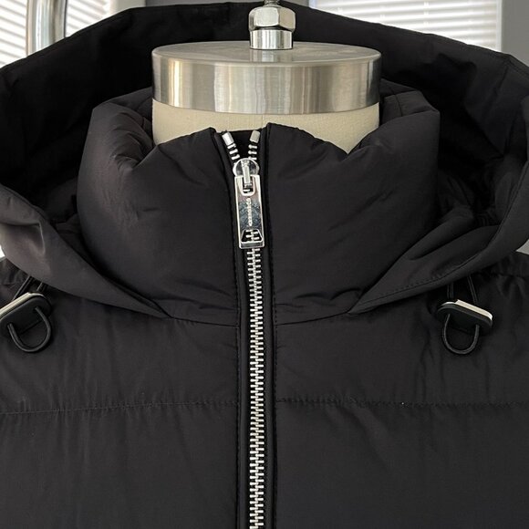 BURBERRY NEWBRIDGE BLACK HOODED QUILTED DOWN LONG PARKA PUFFER COAT US SZ. 12 - Picture 10 of 12